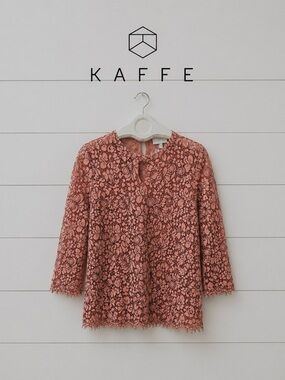 KAFFE – Pink Lace Top – Size 40 (M)